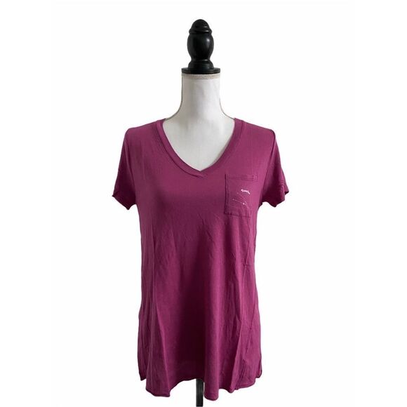 Michelle by Comune Taurus Zodiac Constellation Print Tee Shirt Magenta Size Med - Picture 2 of 7